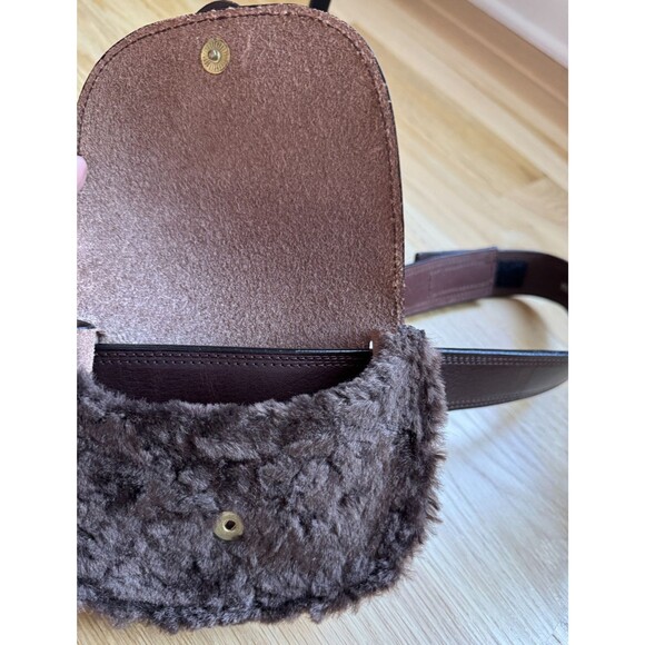Vintage Geiger Collections Made in Austria Leather/Shearling Belt Bag - Picture 2 of 8